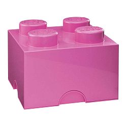 Růžový úložný box čtverec LEGO®