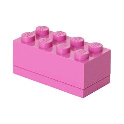 Růžový úložný box LEGO® Mini Box II