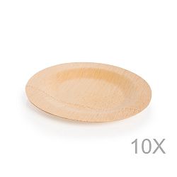 Sada 10 jednorázových talířů z bambusu Bambum