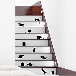 Sada 12 samolepek Ambiance Funny Stairs