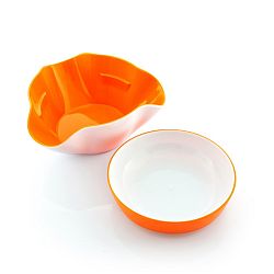 Sada 2 bílo-oranžových misek InnovaGoods