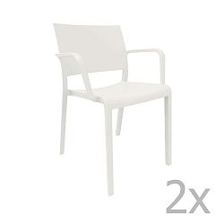 Sada 2 bílých zahradních křesel Resol Fiona New