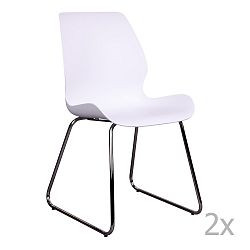 Sada 2 bílých židlí House Nordic Sola