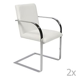 Sada 2 bílých židlí Kare Design Candodo
