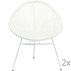 Sada 2 bílých židlí Kare Design Spaghetti