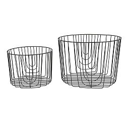 Sada 2 černých úložných košů PT LIVING Lines