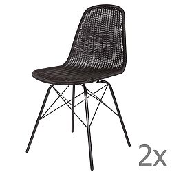 Sada 2 černých židlí BePureHome Spun