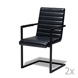 Sada 2 černých židlí Knuds Fanny