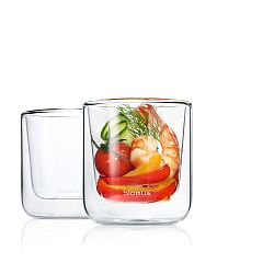 Sada 2 dvojitých šálků na kávu Blomus Nero, 200 ml