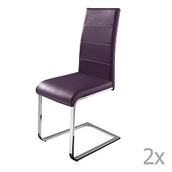 Sada 2 fialových jídelních židlí Støraa Cara