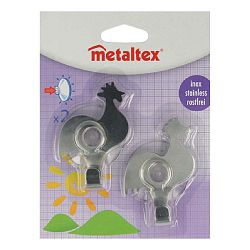 Sada 2 háčků ve tvaru kohouta Metaltex, délka 8 cm