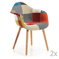 Sada 2 jídelních židlí La Forma Patchwork