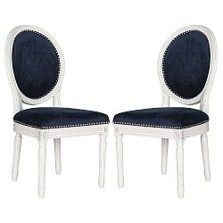 Sada 2 jídelních židlí Navy Velvet