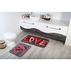 Sada 2 koupelnových předložek Aksu Love