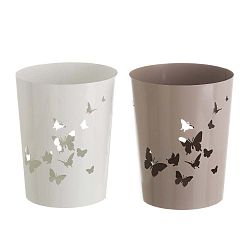 Sada 2 kovových košů na papír Unimasa Butterfly