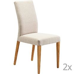 Sada 2 krémových jídelních židlí Kare Design  Mara