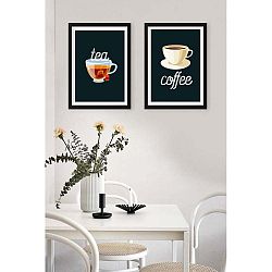 Sada 2 nástěnných obrazů Tablo Center Tea Coffee