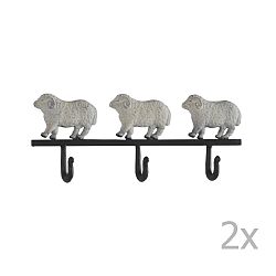 Sada 2 nástěnných věšáků Geese Sheeps