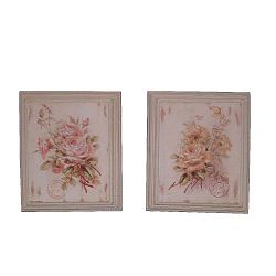 Sada 2 obrazů Antic Line Roses, 25,5 x 30,5 cm