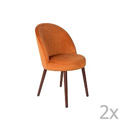 Sada 2 oranžových židlí Dutchbone Barbara