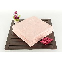 Sada 2 osušek Kalp Pink, 50x90 cm