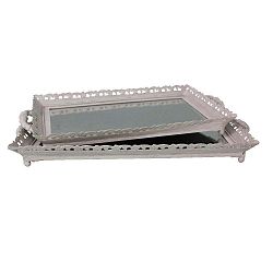 Sada 2 podnosů Antic Line Grey Mirror