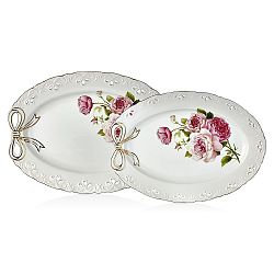 Sada 2 porcelánových servírovacích talířů Balada