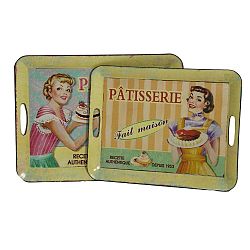 Sada 2 retro podnosů Patisserie