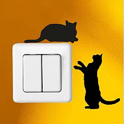 Sada 2 samolepek Ambiance Cute Cats