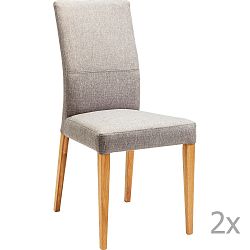 Sada 2 šedých jídelních židlí Kare Design Mara
