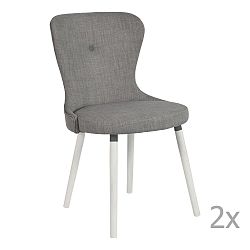 Sada 2 šedých jídelních židlí RGE Betty