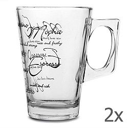 Sada 2 sklenic Script Latte, 240 ml