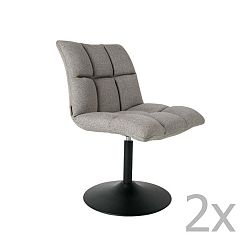 Sada 2 světle šedých křesel Dutchbone Bar