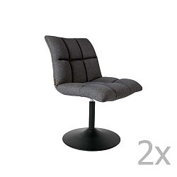 Sada 2 tmavě šedých křesel Dutchbone Bar