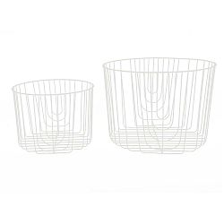 Sada 2 úložných košů v bílé barvě PT LIVING Lines
