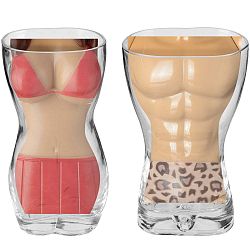 Sada 2 vtipných sklenic Le Studio Coffret