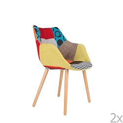 Sada 2 židlí Zuiver Twelve Patchwork 