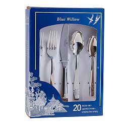 Sada 20 příborů Churchill China Blu Willow