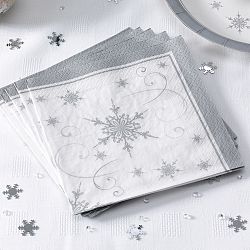 Sada 20 ubrousků Neviti Shimmering Snowflake