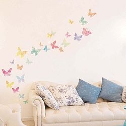 Sada 24 samolepek Ambiance Artistic Butterflies