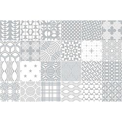 Sada 24 samolepek Ambiance Scandi, 60 x 90 cm