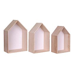Sada 3 bílých dřevěných polic House Nordic Verona