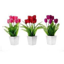 Sada 3 dekorací ve tvaru květiny Unimasa Tulip