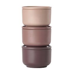 Sada 3 hnědých misek Zone Peili Soft, 250 ml