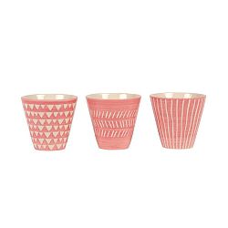 Sada 3 květináčů Sass & Belle Pink Mini Planters