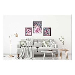Sada 3 nástěnných obrazů Tablo Center Orchid