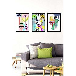 Sada 3 nástěnných obrazů Tablo Center Vogue