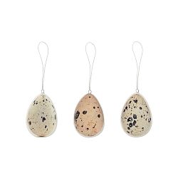 Sada 3 porcelánových dekorací Bloomingville Quail