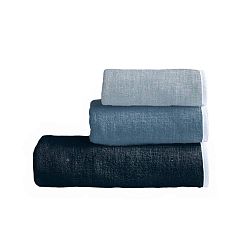 Sada 3 ručníků Linen Couture Toalla Blue Gardient