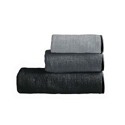 Sada 3 ručníků Linen Couture Toalla Grey Gradient
